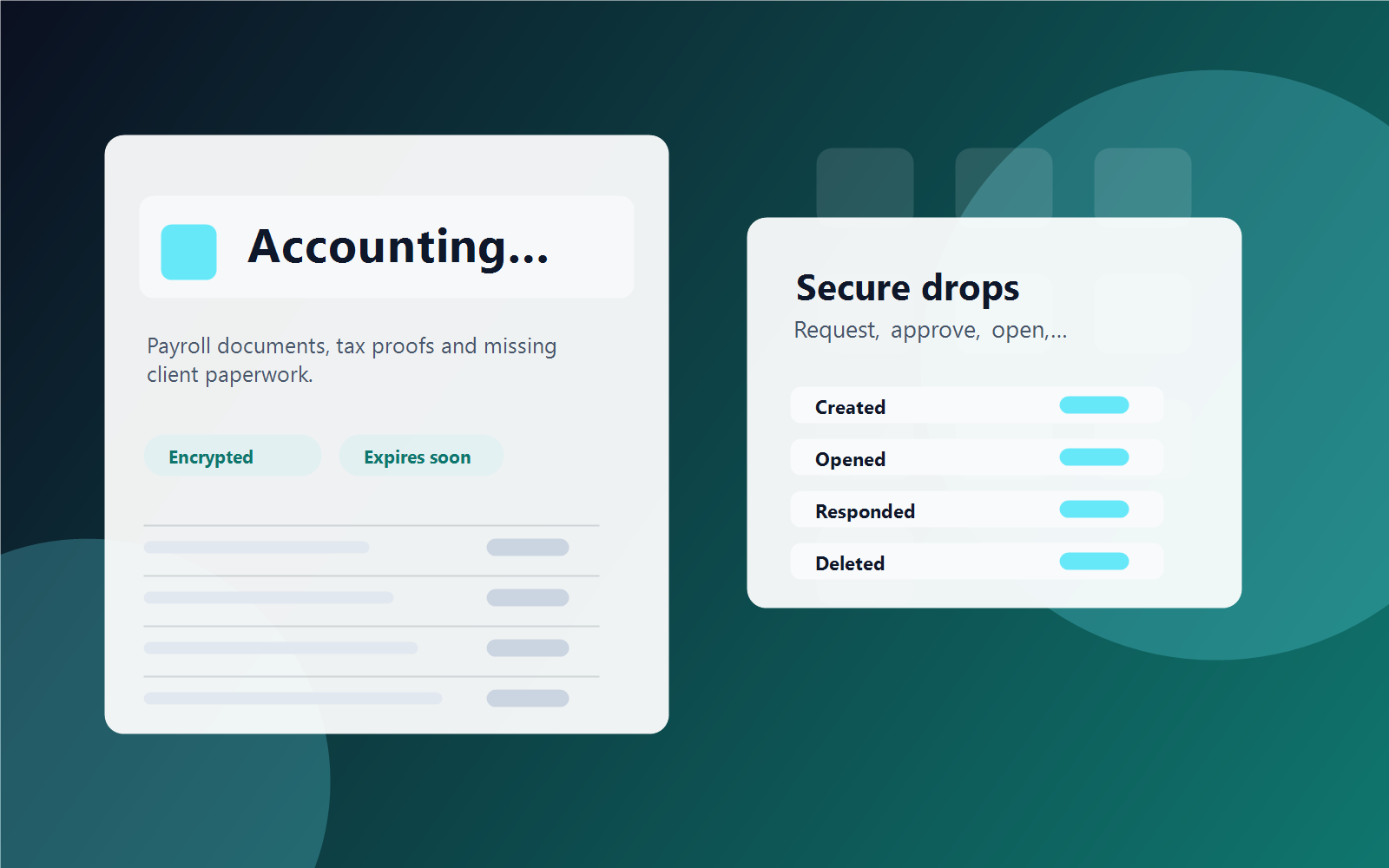 Accounting secure request use case illustration